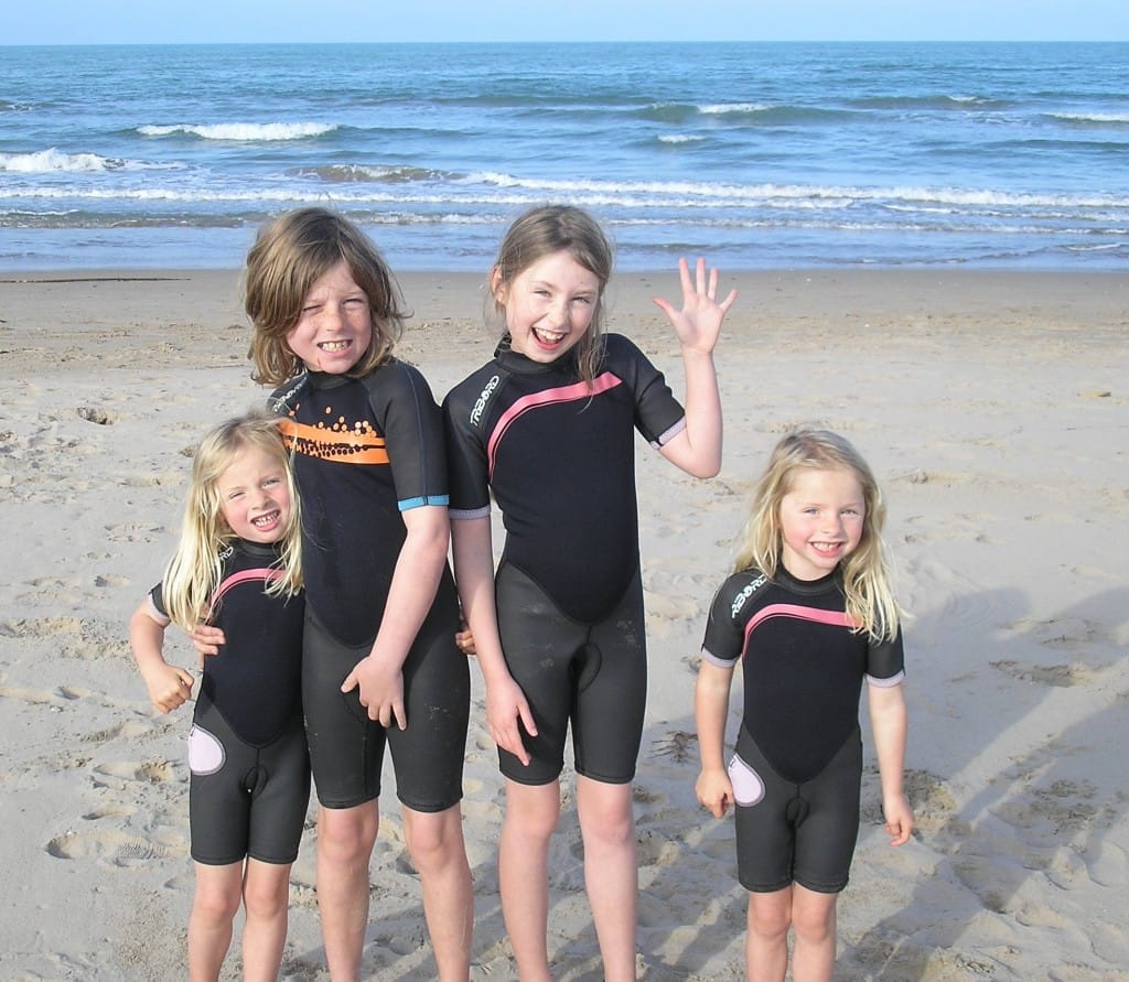 two sets of twins on beach1