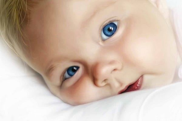 Τι χρώμα θα έχουν τα μάτια του μωρού μου; 2 baby blue eyes