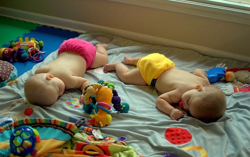 sleeping twins playmat