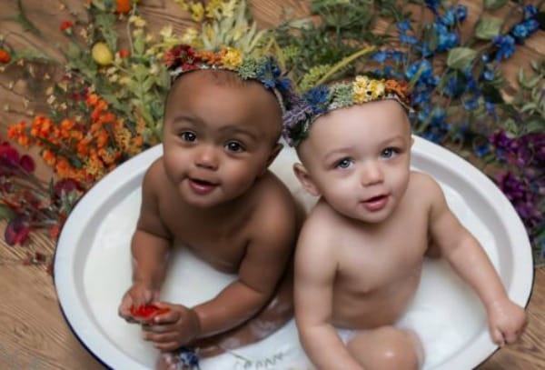 biracial twins new