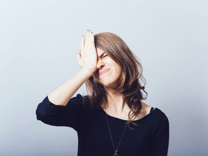 Memory test forgetful woman