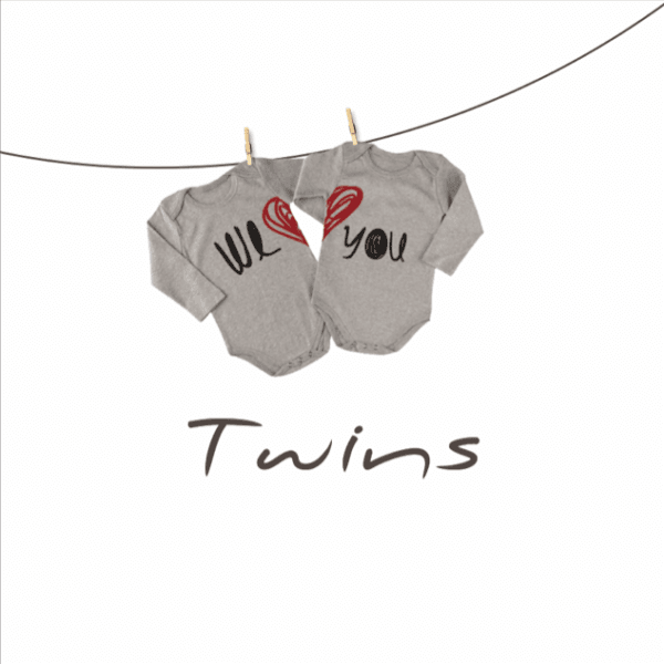 Ευχετήρια κάρτα για δίδυμα