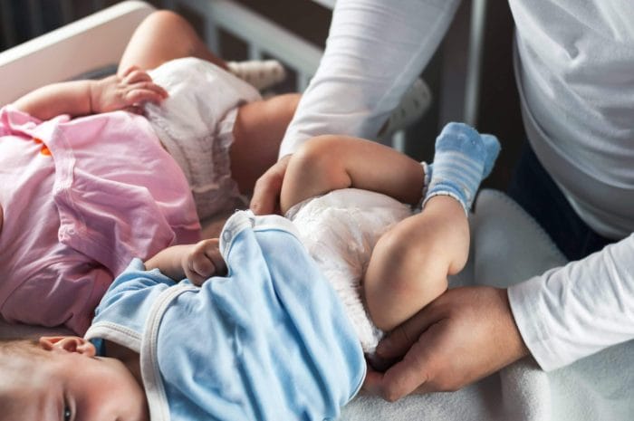 Twin baby boy and girl 1