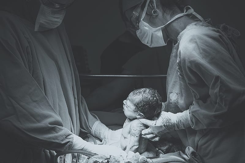 HD wallpaper greyscale of medical operation