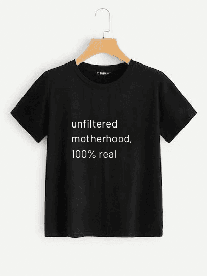 unfiltered motherhood, 100% real T-Shirt 3 unfiltered motherhood, 100% real T-Shirt - Image 3